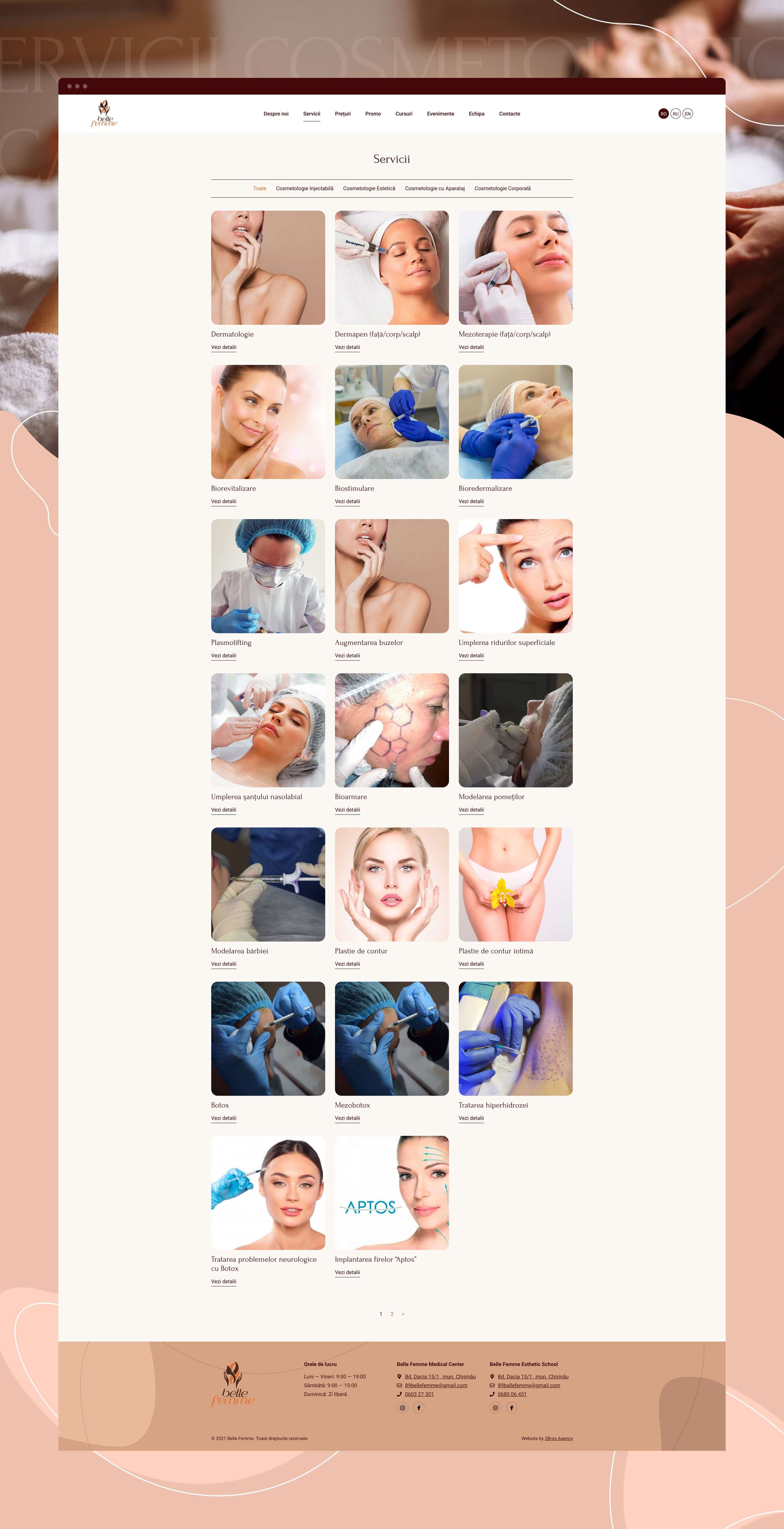 Belle Femme | Centru medical de cosmetologie